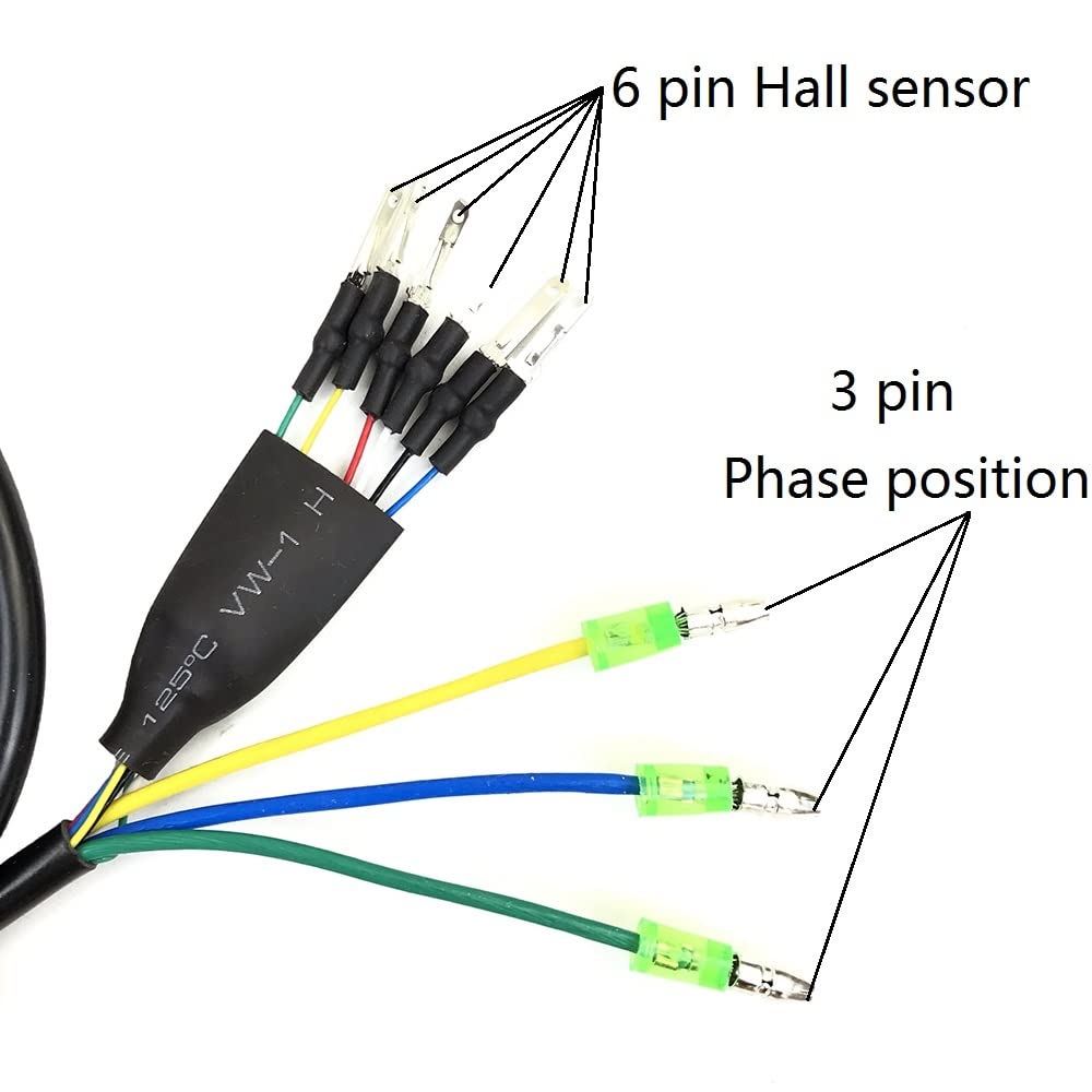 Electric Bicycle 9 Pin 60cm Male Motor Cable Ebike Motor Adapter with Hall Sensor Connector Ebike Conversion Parts