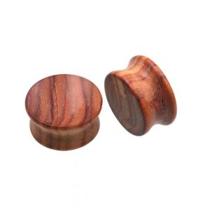 Piercingpops 3 Pairs Natural Wood Ear Plugs Tunnels Double Flared Expander Ear Gauges Stretched Piercing Body Jewelry (Gauge=1/2"(12mm))