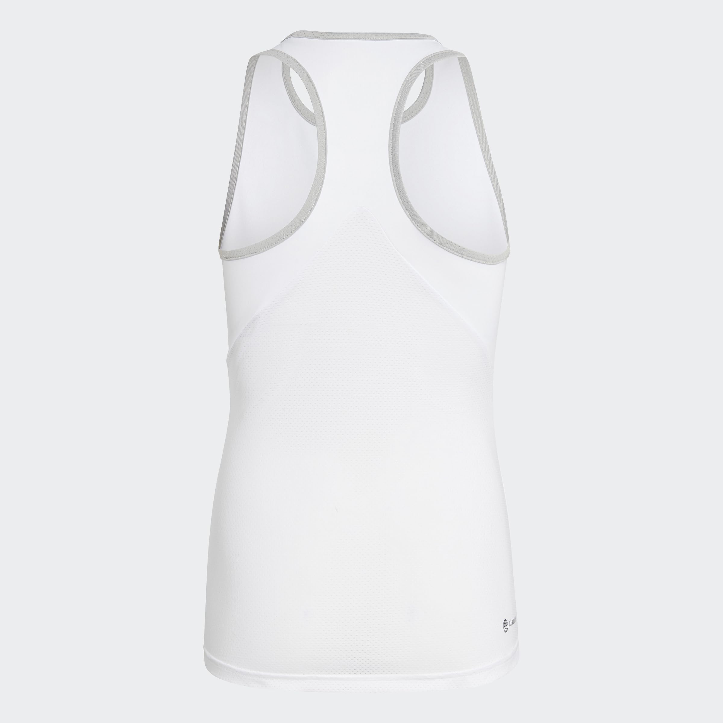 adidas Girls' Club Tank Top, White, X-Large