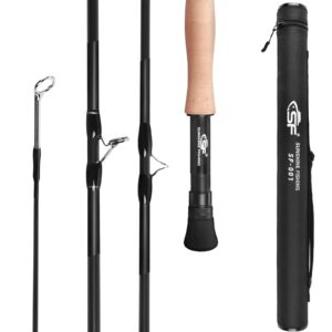 sf fly fishing rod 4 piece 7 or 8 weight 9ft matt black fly rod im7 carbon fiber for starter bass pike carp