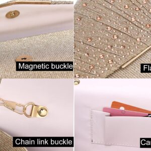 MUDUO Rhinestone Clutch Purses for Women Purses and Handbags Formal Wedding Party Prom Purse Money Bags (Champagne-G)…