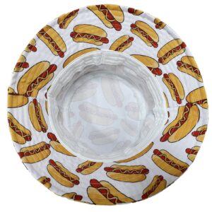 Hot Dog Bucket Hat Packable Sun Hats Fisherman Outdoor Summer Beach Caps for Men Women