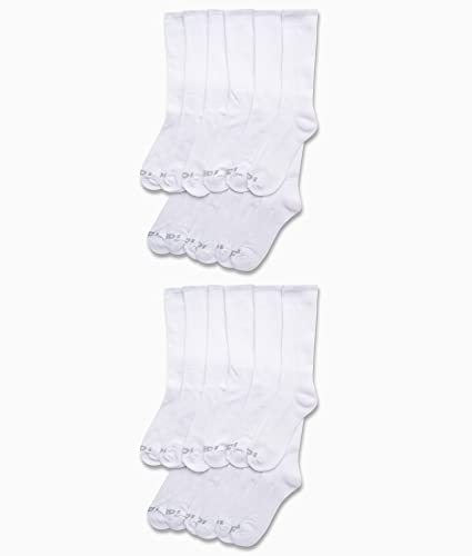 AND1 Men's Socks - Athletic Cushion Crew Socks (24 Pack), Size 6-12.5, White