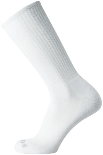 AND1 Men's Socks - Athletic Cushion Crew Socks (24 Pack), Size 6-12.5, White