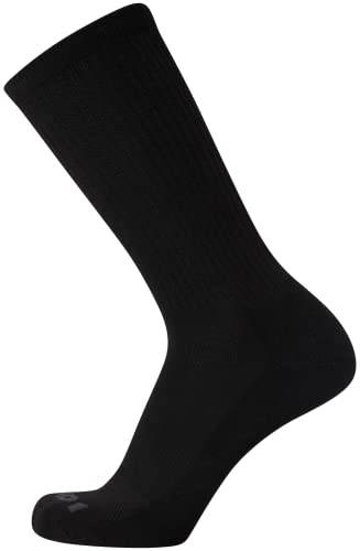 AND1 Men's Socks - Athletic Cushion Crew Socks (24 Pack), Size 6-12.5, Black