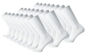 and1 men's socks - athletic cushion crew socks (24 pack), size 6-12.5, white