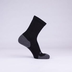 GRIP6 Everyday Merino Wool Socks - Lightweight Wool Hiking Socks - Warm Crew Socks for Men and Women - Cold Weather Gear - Black, Medium (1-pack)