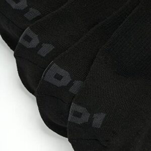 AND1 Men's Socks - Athletic Cushion Crew Socks (24 Pack), Size 6-12.5, Black