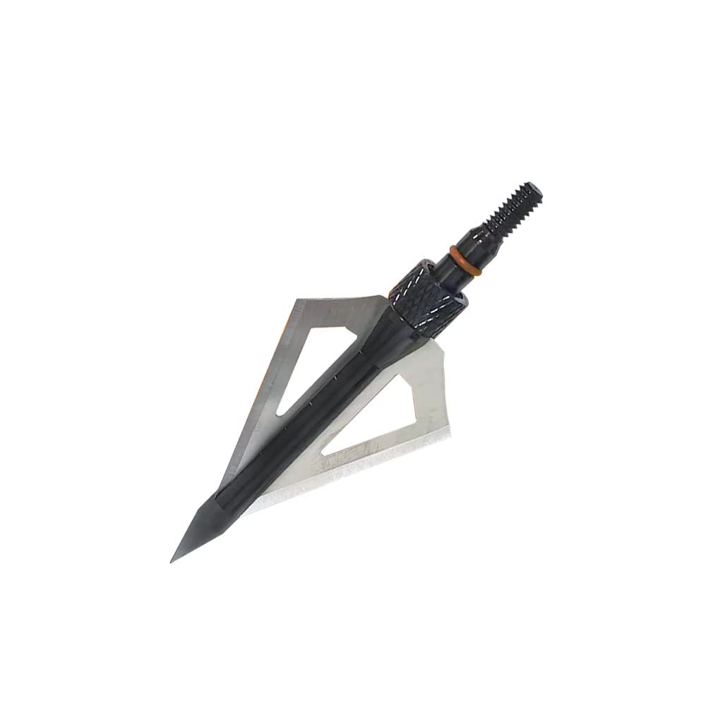 Archery Broadheads 3-Blade Hunting Broadheads 100 Grain Arrow Tips for Compound Bow Arrows and Traditional Bow Bowhunting (black-16pcs)