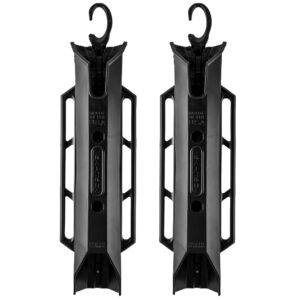 yakattack tethertube rod holder with built-in rod leash and mounting hardaware, black - two pack (blp-ac-0006) | kayak fishing accessories