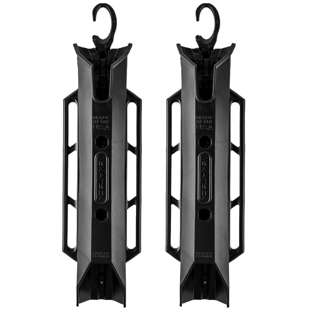 YakAttack TetherTube Rod Holder with Built-in Rod Leash and Mounting Hardaware, Black - Two Pack (BLP-AC-0006) | Kayak Fishing Accessories