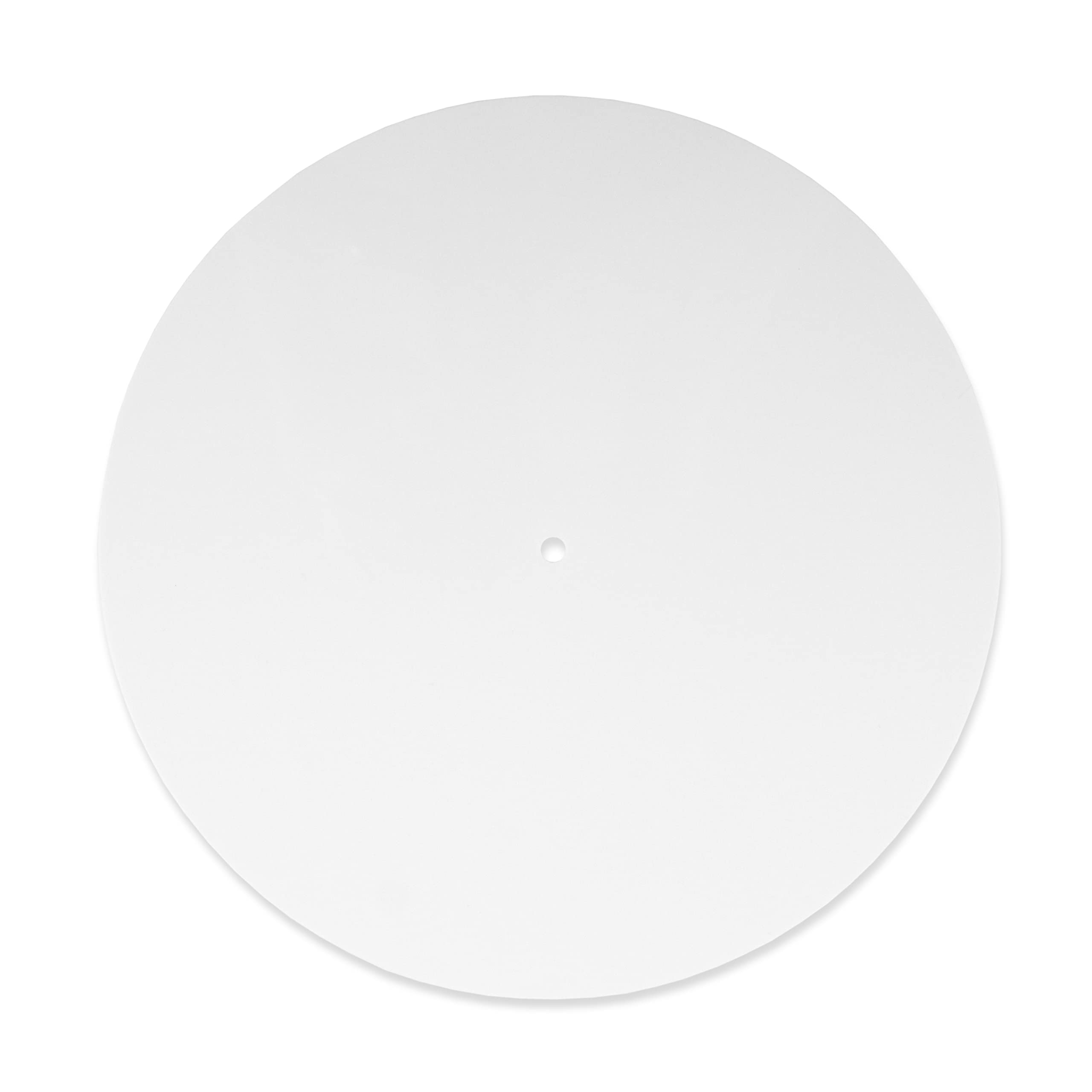 RAIIYA Acrylic Turntable White Slipmat - for 12'' LP Player, Anti-Static, Improved Audio, Less Vibration Complete with Microfiber Cloth (RA-VYL-WH1)