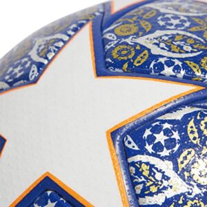 adidas UCL Istanbul Pro Match Ball - Celebrate Istanbul's Legacy with a High-Performance Ball, White/Team Royal Blue/Solar Orange/Silver MET. Size 5