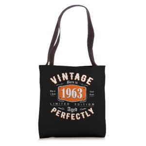 59th birthday for men women 59 year old tee vintage 1963 tote bag