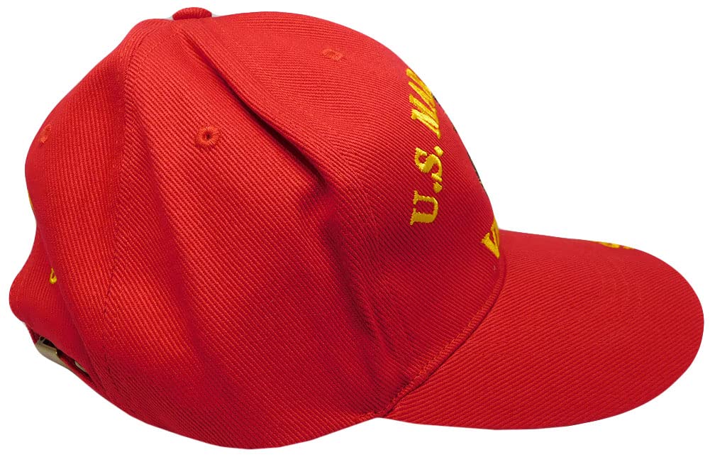 Marine Corps Veteran EGA Semper Fi Red Cotton Adjustable Embroidered Baseball Hat Cap Officially Licensed CP00313