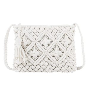 lui sui women’s handwoven crossbody purse summer beach clutch purses woven handmade shoulder handbag