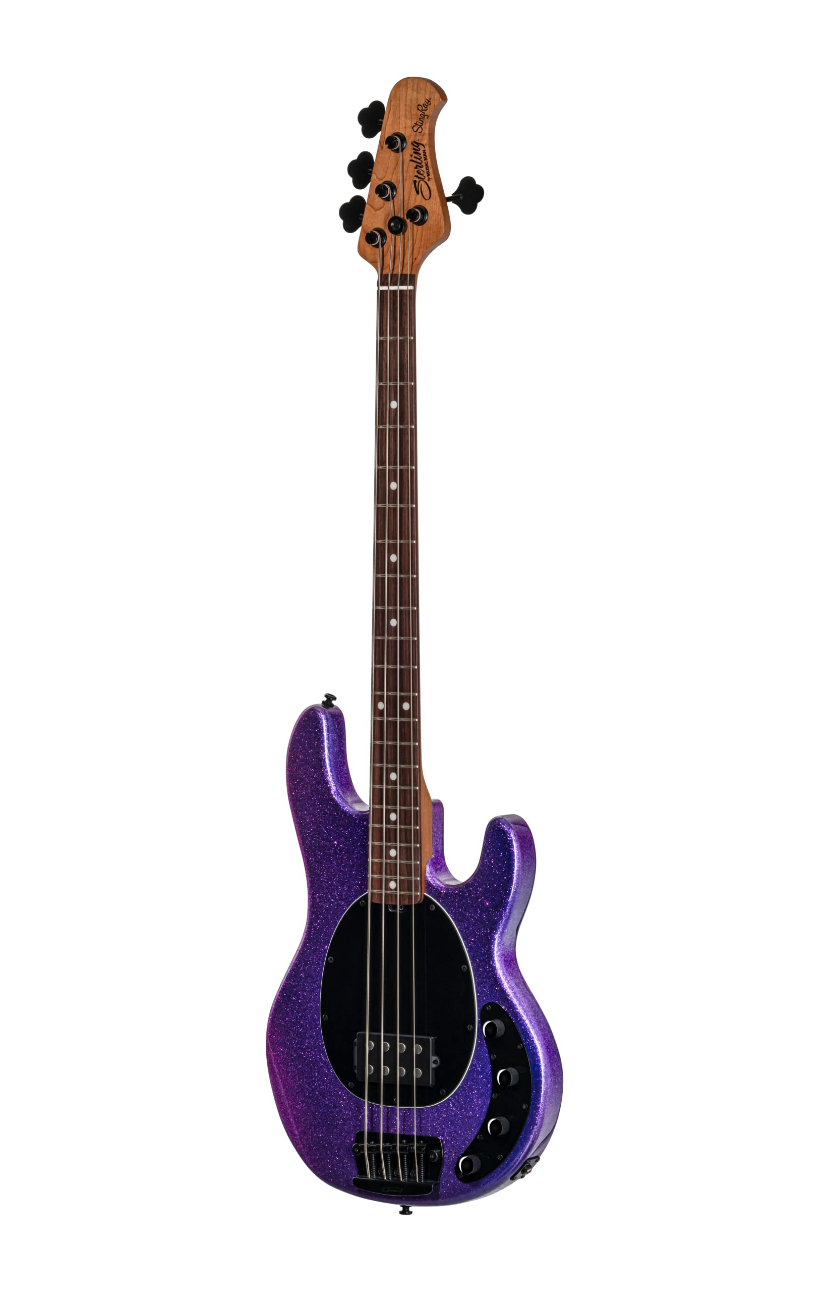 Sterling by Music Man 4 String Bass Guitar, Right, Purple Sparkle (RAY34-PSK-R2)