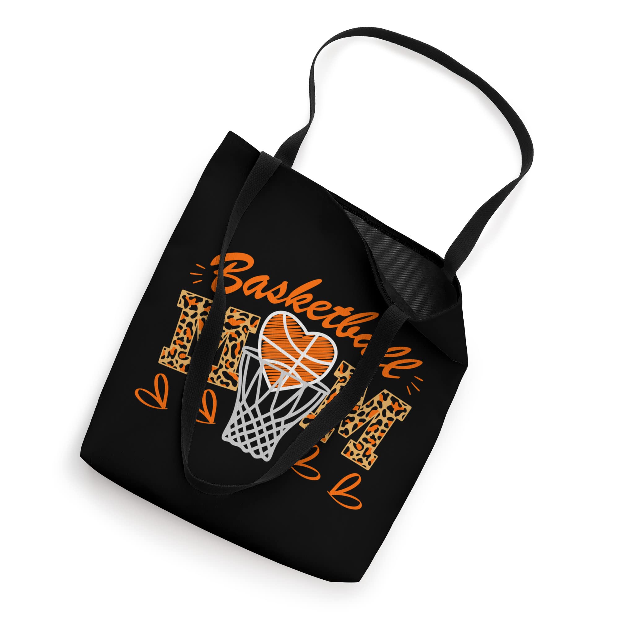 Basketball Mom Leopard Print Letter Proud Mama Bball Tote Bag