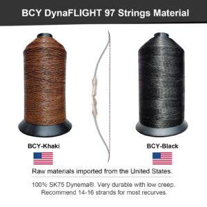 D97 Bow String Replacement for Traditional Longbow and Recurve Bow Bowstring by Lightning (Khaki, AMO 60")