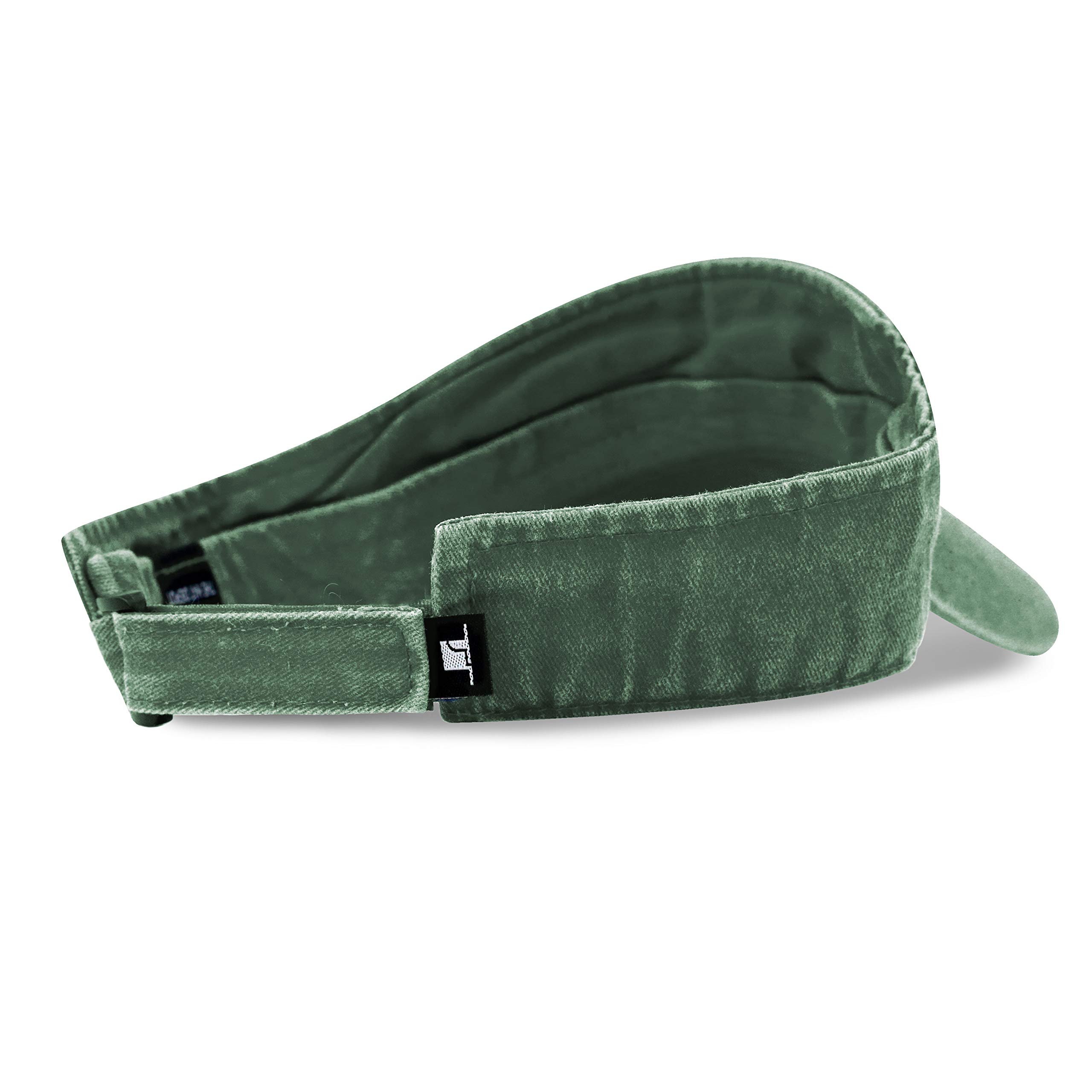 The Hat Depot Sun visor hat Sports Visor 100% Cotton & Pigment Quick Adjust Strap Closure Sun-Protect Golf Men Women Visor Cap Hat (2. Pigment - Hunter Green)