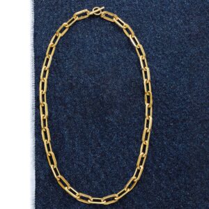 Ross-Simons Italian 18kt Yellow Gold Paper Clip Link Necklace. 16 inches