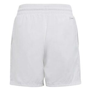 adidas Boys' Club Tennis 3-Stripes Shorts, White (2023), Medium