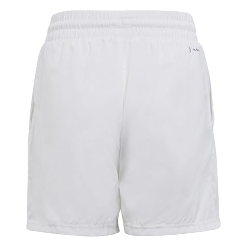 adidas Boys' Club Tennis 3-Stripes Shorts, White (2023), Medium