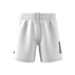 adidas Boys' Club Tennis 3-Stripes Shorts, White (2023), Medium