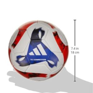 adidas Unisex-Adult Tiro Competition Ball, White/Black/Team Solar Orange/Team Royal Blue, 5