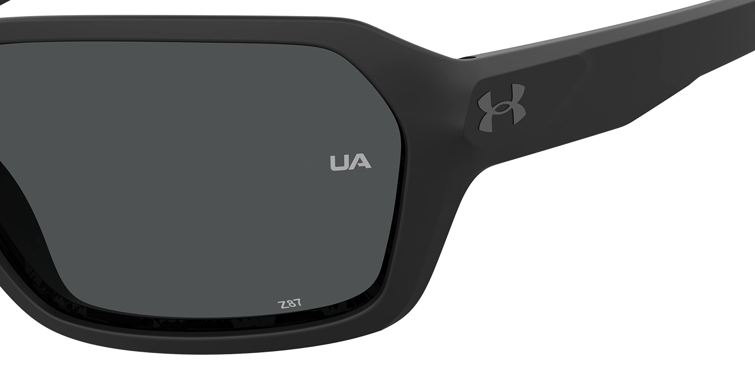 UA Recon Square Sunglasses, Matte Black Frame w/ Gray Lenses (1374555)