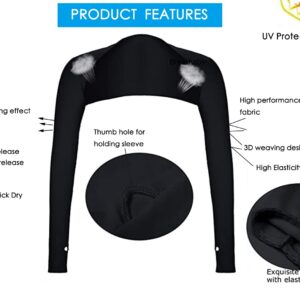 4 Pieces UV Protection Sun Shawl Cooling Arm Sleeve with Thumb Hole for Women Men Cycling Golf Sleeves Shrug, One Size