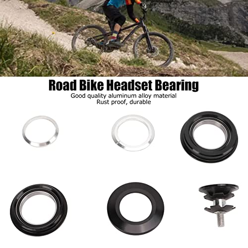 Shanrya Mountain Road Bike Headset Bearing, Easy to Headset Bearing Bowl Group Unobstructed 4449.7mm Anodized Coloring