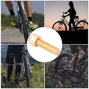 Bicycle Stem, 6 Pcs Bike Steering Handlebar Screw with Spacer for Road Bike for Fixing Gear(Gold one Card/6 pcs)