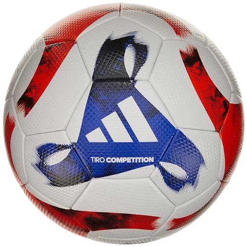 adidas Unisex-Adult Tiro Competition Ball, White/Black/Team Solar Orange/Team Royal Blue, 5