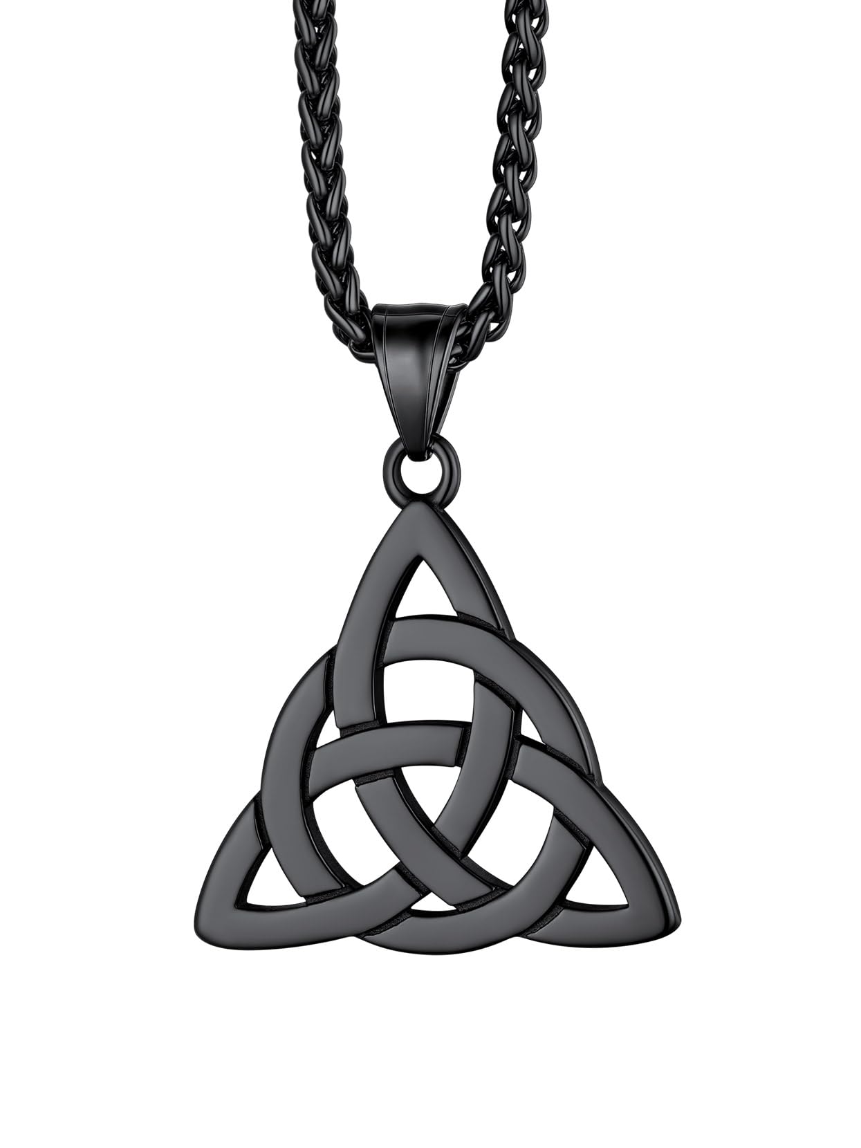 Richsteel Triquetra Celtic Knot Pendant Necklace for Men Women Stainless Steel Irish Knot Amulet Jewelry