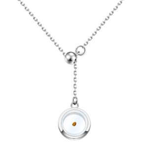 CYTING Stainless Steel Fertility Mustard Seed Necklace for Women - Religious Gift for Motherhood, Faith, Infertility, Miscarriage, 65cm