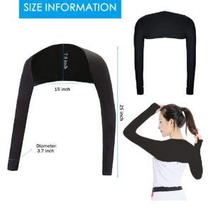 4 Pieces UV Protection Sun Shawl Cooling Arm Sleeve with Thumb Hole for Women Men Cycling Golf Sleeves Shrug, One Size