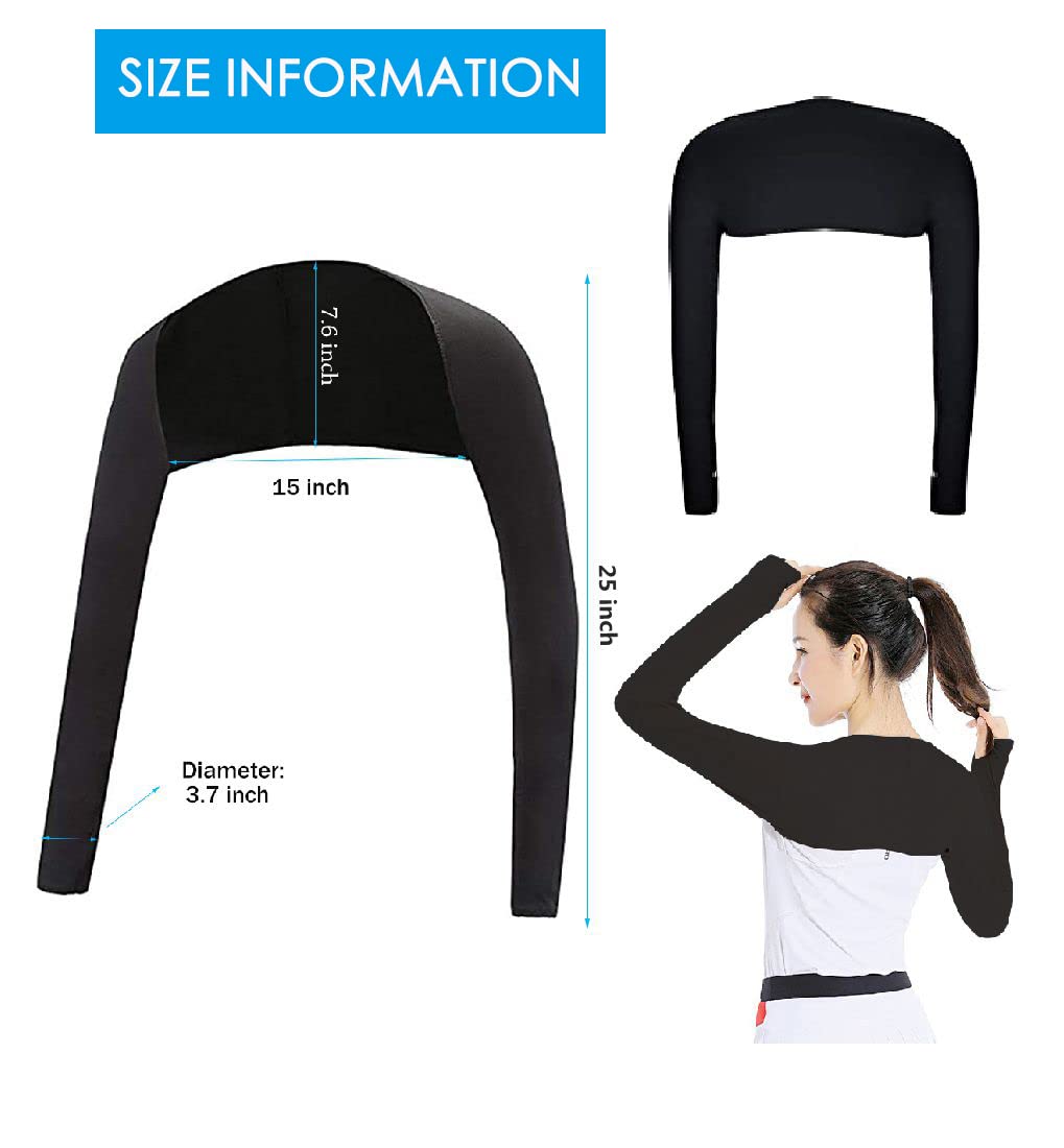 4 Pieces UV Protection Sun Shawl Cooling Arm Sleeve with Thumb Hole for Women Men Cycling Golf Sleeves Shrug, One Size