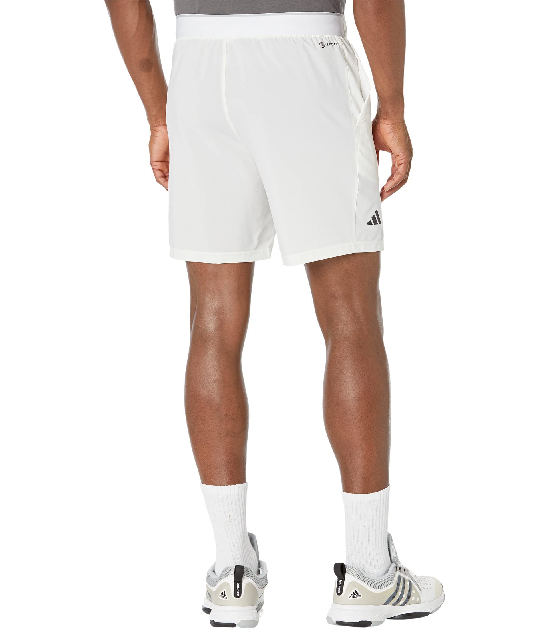 adidas Men's Club Stretch Woven Tennis Shorts, White, Medium