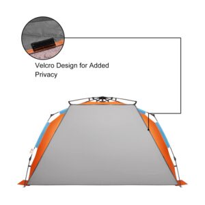 Oileus XX-Large Beach Tent Sun Shelter for 5-6 Person Portable Sun Shade Instant Pop Up Tent for Beach with Carrying Bag, Stakes, 6 Sand Pockets, Anti UV for Fishing Hiking Camping, Waterproof