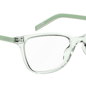 Levi's Women's LV 1022 Cat Eye Prescription Eyewear Frames, Green/Demo Lens, 52 mm, 18mm