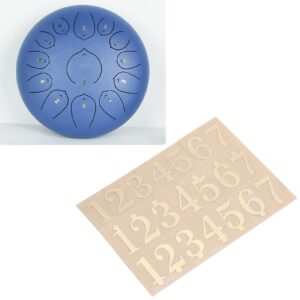 Steel Tongue Drum Stickers, Ethereal Drum Note Sticker Oil Resistant Good Adhesion Bronzing Process Large Fonts Quick Identifiion for Percussion Training