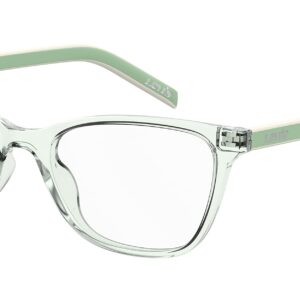 Levi's Women's LV 1022 Cat Eye Prescription Eyewear Frames, Green/Demo Lens, 52 mm, 18mm