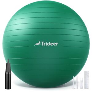 Trideer Exercise Ball for Physical Therapy, Swiss Ball Physio Ball for Rehab Exercises, Workout Fitness Ball for Core Strength, Yoga Ball for Balance & Flexibility