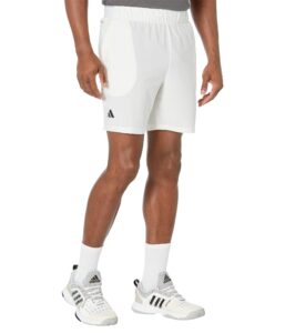 adidas men's club stretch woven tennis shorts, white, medium