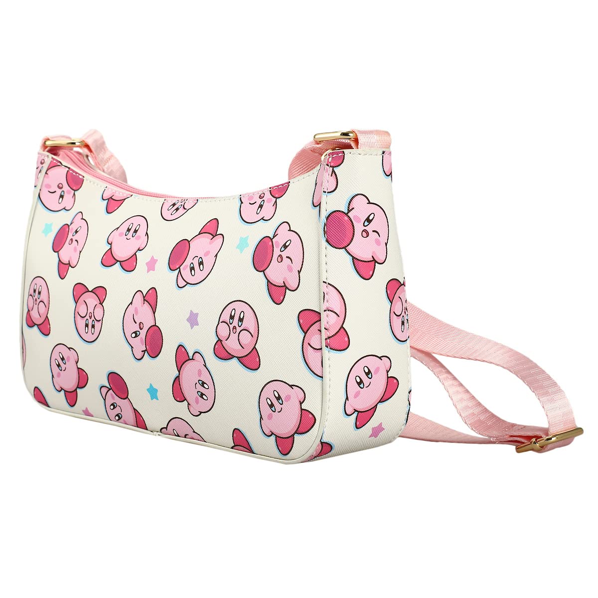 Kirby Character Repeat Print White Handbag OSFA