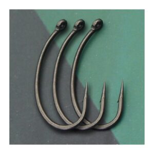 fishing hooks 25 pcs matte black fishing hook barb carp grass carp single circle fishing hook fishing accessories fishing (color : 25pcs size 6)