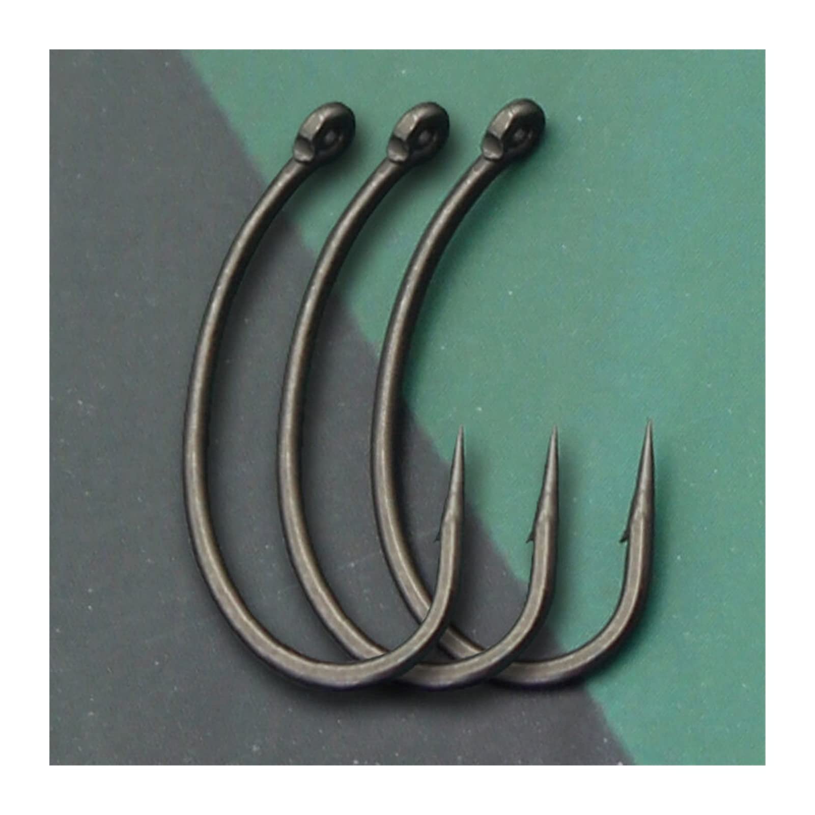 Fishing Hooks 25 Pcs Matte Black Fishing Hook Barb Carp Grass Carp Single Circle Fishing Hook Fishing Accessories Fishing (Color : 25PCS Size 6)