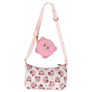 Kirby Character Repeat Print White Handbag OSFA