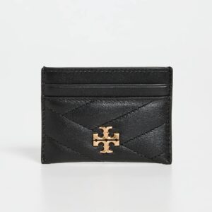 Tory Burch Women's Kira Chevron Card Case, Black, One Size